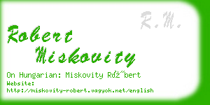 robert miskovity business card